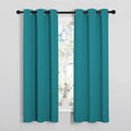 NICETOWN Room Darkening Curtains 63 inch Length 2 Panels, Thermal Insulated Grommet Blackout Curtains for Modern Casual Elegant Bedroom Kids Room Theme Decoration (Peacock Teal, 2 Pieces, W34) by NICETOWN