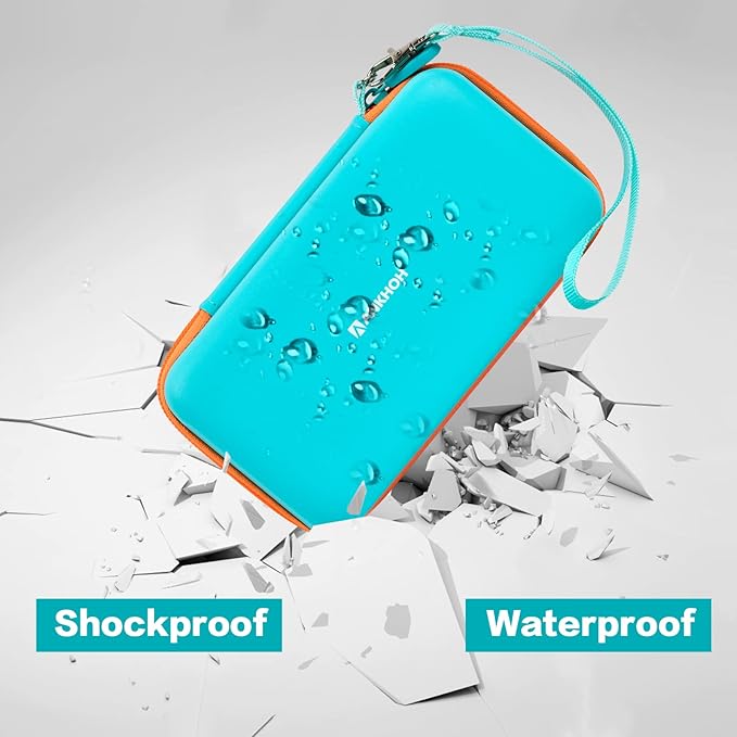 ANKHOH Organizer Case for 3Doodler Start+ Essentials 3D Pen for Kids, EVA Shell/Wrist Strap, Drop-Proof Water-Resistant, Stores for 3Doodler Pen Filament USB for Travel/Home/School (Box Only) Green - Image 5