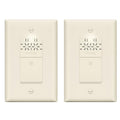 LIDER No Neutral Wire Required Humidity Sensor Switch, Automatic Humidity Control, Air Circulator, Adjustable Timing, 1-Pole, UL Listed, Light Almond, Wall Plate Included 2 Pack by LIDER