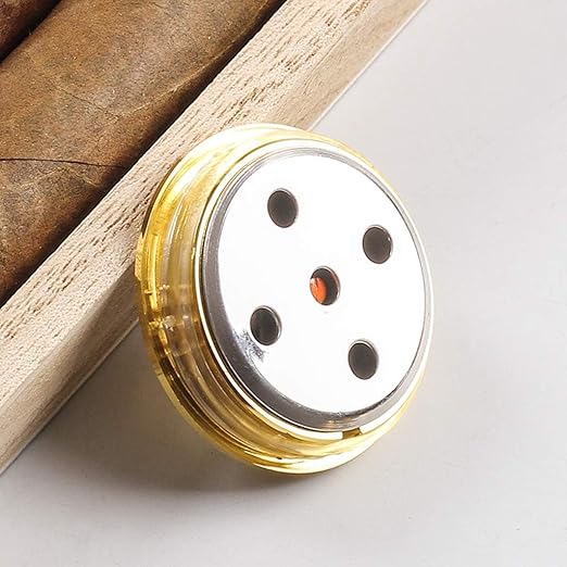Golden Upgraded Hygrometer Humidity Meter Mini 38mm Round Glass Analog Hygrometers Suitable for Humidors Guitar Violin,Thermometer Hygrometers for Weather Hygrometer with Probe - Image 8