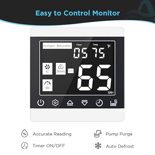 Crawl Space Commercial Dehumidifier Remote Controller for Model X5|XP5|XP7, Digital Humidity, Temperature, Timer, Adapt Humidity Level - Image 2