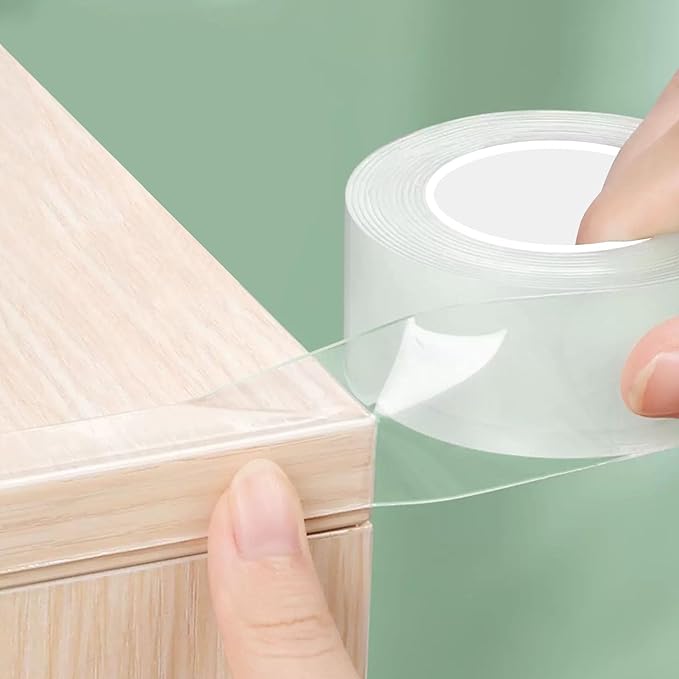 1.57 in x 6.6 FT,Clear Edge Protector Strip Sharp Edge Wrap Cover Tape,Self Adhesive Protective Bumper Guards for Cabinet Door Desk Glass Table Bed Furniture, Kitchen Countertop, Waterproof by Unknown