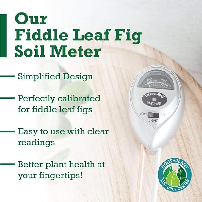 Houseplant Resource Center Fiddle Leaf Fig 3-in-1 Soil Moisture Meter for Plants – Best Indoor Plant Water Meter for Potted Houseplants - Light & Moisture Sensor Probe for Optimal Growth - Image 8