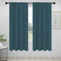 Easy-Going Rod Pocket Blackout Curtains for Bedroom, Room Darkening Window Curtains for Living Room, Thermal Insulated Noise Reduction Solid Window Drapes, 2 Panels(42x72 in, Bluestone) by Easy-Going