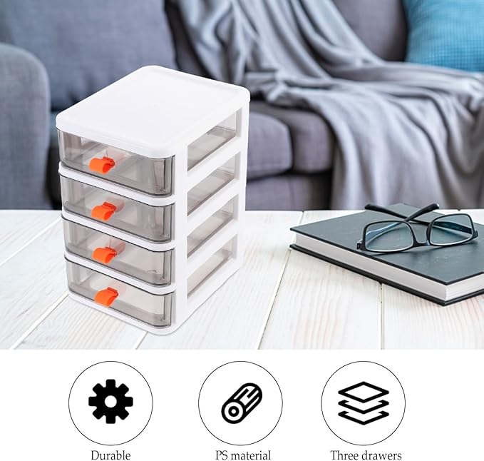 1pc Desk Storage Box Storage Boxes Document for Office Mini Cosmetic Organizer Small Desk Organizer - Image 5