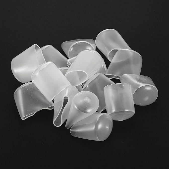 uxcell 20pcs Rubber End Caps Protective Caps 28mm(1.1 Inch) ID Vinyl PVC Round Tube Bolt Cap Cover Screw Thread Protectors, Clear - Image 4