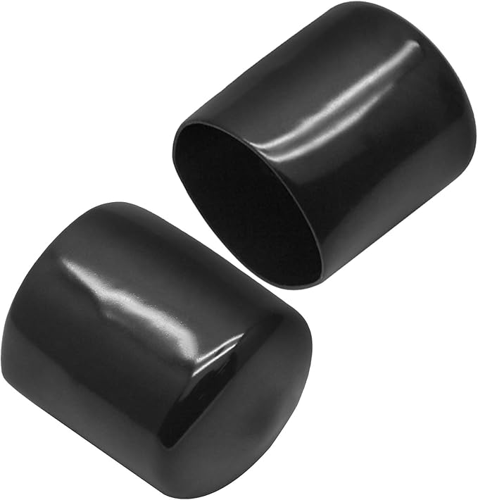 12Pcs Round Chair Leg Caps 1-1/2 Inch (38mm) ID Vinyl Flexible Bolt Chair Feet Covers Screw Thread Chair Leg Protectors for Chair Desk Table Sofa（Black） - Image 3