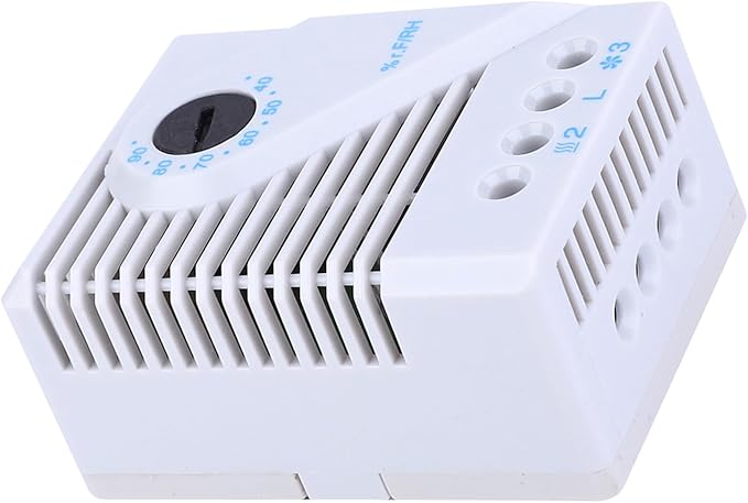 Akozon MFR012 Mechanical Humidity Controller Hygrostat Fan Heater, Robust Humidity Regulator for TV Cabinets, Wide Voltage Input 12-250V, Easy Rail Attachment, HighQuality PC - Image 4