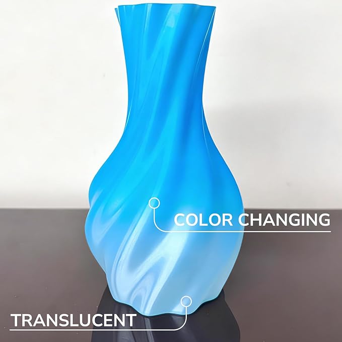Polymaker Panchroma Gradient PLA Translucent Blue and Clear 3D Printing Filament, 1.75mm 1KG, Premium Gradient PLA, Easy to Print, AMS Compatible, Perfect for Lamp Shades, Vases, Figurines, Ornaments - Image 3