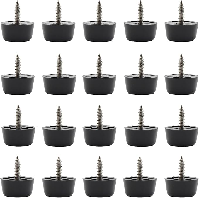 20PCS Round Furniture Pads,TTZEZE Heavy Duty Nail-on ABS Plastic Pad for Wood Furniture and Hard Floor Surfaces Chair Cabinet Table Sofa Couch Stool Leg Feet Floor Protectors Slide Smoothly (Black) - Image 7