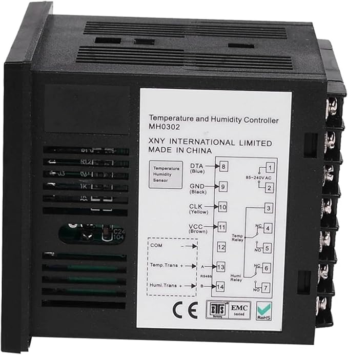 Temperature Humidity Controller, MH0302 Panel Mounted Digital Temperature and Humidity Controller Sensor - Image 5
