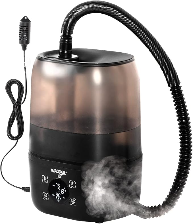 WACOOL Reptile Fogger with Humidity Controller, 4L Large Tank Reptile Humidifier with Humidistat & Extended Hose, Automatic Terrarium Fogger for Beared Dragon Lizard Gecko Snake Tortoise by WACOOLREPTILE