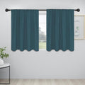 Easy-Going Rod Pocket Blackout Curtains for Bedroom, Room Darkening Window Curtains for Living Room, Thermal Insulated Noise Reduction Solid Window Drapes, 2 Panels(42x36 in, Bluestone) by Easy-Going