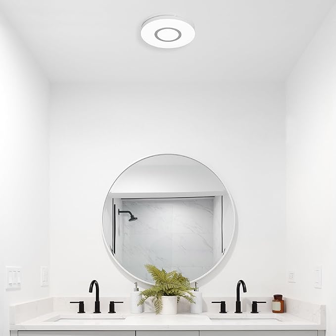 Homewerks 7141-80-RGB Bathroom Fan with Light LED Color Changing and Dimmable, SmartVent Humidity Sensing Ventilation Fan with Remote, 80 CFM 1.0 Sones - Image 9