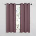 NICETOWN Window Curtain Panels, Dry Rose, 1 Pair, 34 by 54-inch, Thermal Insulated Solid Grommet Blackout Draperies/Drapes for Basement by NICETOWN