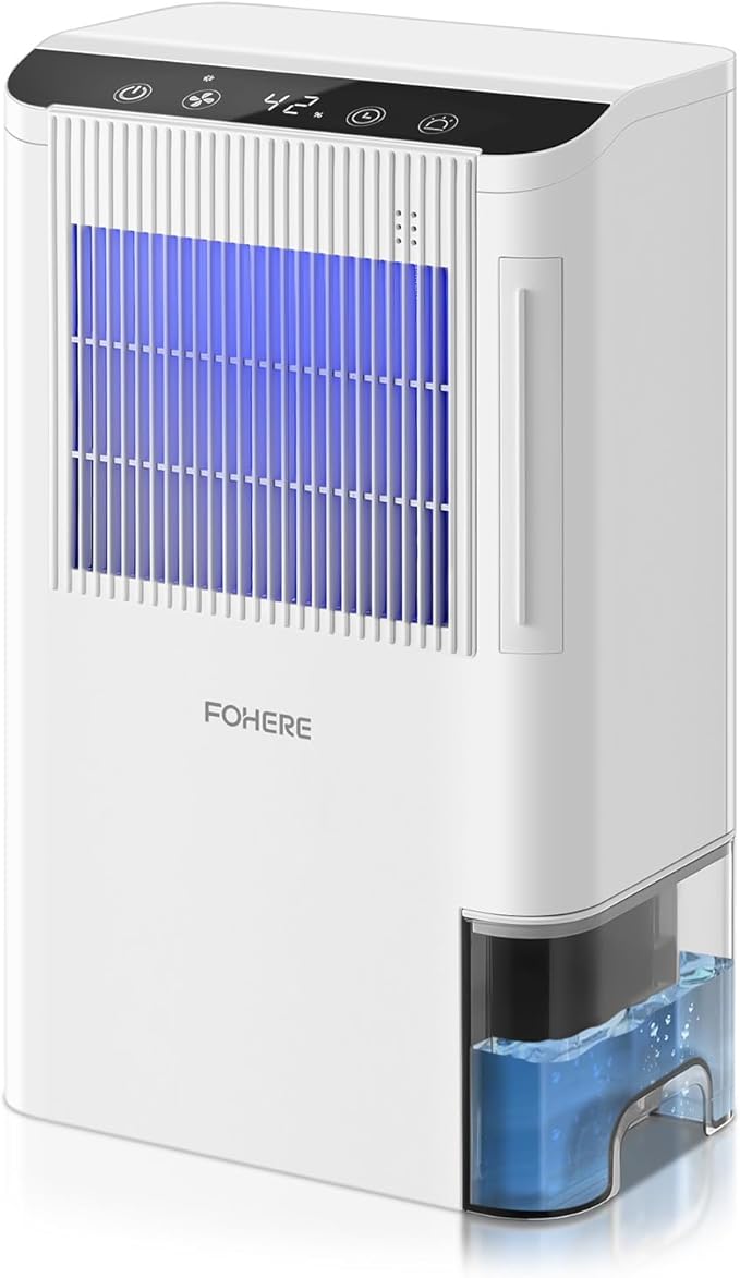 Dehumidifier for Home 1000 Sq.Ft, 85OZ Dehumidifiers for Basement Bedroom Bathroom with Drain Hose, Auto Shut Off, Humidity Display & 7 Color Light by HOME