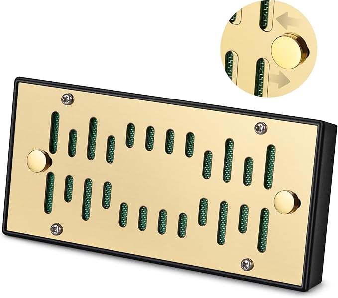 High-end Cigar Humidifier, Rectangular Cigar Humidifier Regulator with Manual Humidity Control Function, Cigar's Guardian Expert to Keep Cigars Fresh (Gold) by Unknown