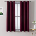 ChrisDowa Grommet Blackout Curtains for Bedroom and Living Room - 2 Panels Set Thermal Insulated Room Darkening Curtains (Burgundy Red, 38W x 54L) by ChrisDowa