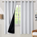 BGment Greyish White 100% Blackout Curtains for Living Room 72 Inch Length 2 Panels, Thermal Insulated Full Light Blocking Energy Save Window Drapes for Nursery Bedroom Darkening, 52 Inch Wide Each by BGment
