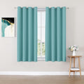 ChrisDowa Blackout Curtains 54 inches Long for Bedroom - 2 Panels Set Grommet Thermal Insulated Room Darkening Curtains for Living Room (Aqua, 52 x 54 Inch) by ChrisDowa