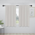 Easy-Going Rod Pocket Blackout Curtains for Bedroom, Room Darkening Window Curtains for Living Room, Thermal Insulated Noise Reduction Solid Window Drapes, 2 Panels(42x54 in, Light Linen) by Easy-Going