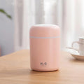 Portable Mini Humidifier, Colorful, Cool Mist, USB Powered. Perfect for Bedroom, Office & Car (300ml, Pink) by Saunana