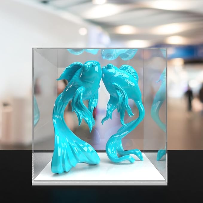 12" x 12" Clear Acrylic Display Box with White Base Versatile Plastic Retail Product Dust Cover for Collectibles and Memorabilia by Marketing Holders - Image 7