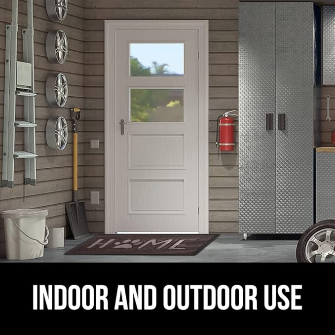 GORILLA GRIP 100% Waterproof All-Season WeatherMax Doormat, 47x35, US Designed Natural Rubber, Stain and Fade Resistant, Low Profile Indoor Outdoor Door Mats, Easy Clean Patio Mat, Espresso Home Paw - Image 9
