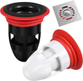 IMIKEYA Odor-Proof Shower Drain Plug, 2Pcs Shower Floor Drain Tub Hair Catcher Backflow Preventer Sewer Core Anti-Odor Plug for Kitchen Bathroom, Fits 1.5''-2'' ID Sewers, and Pipes by IMIKEYA