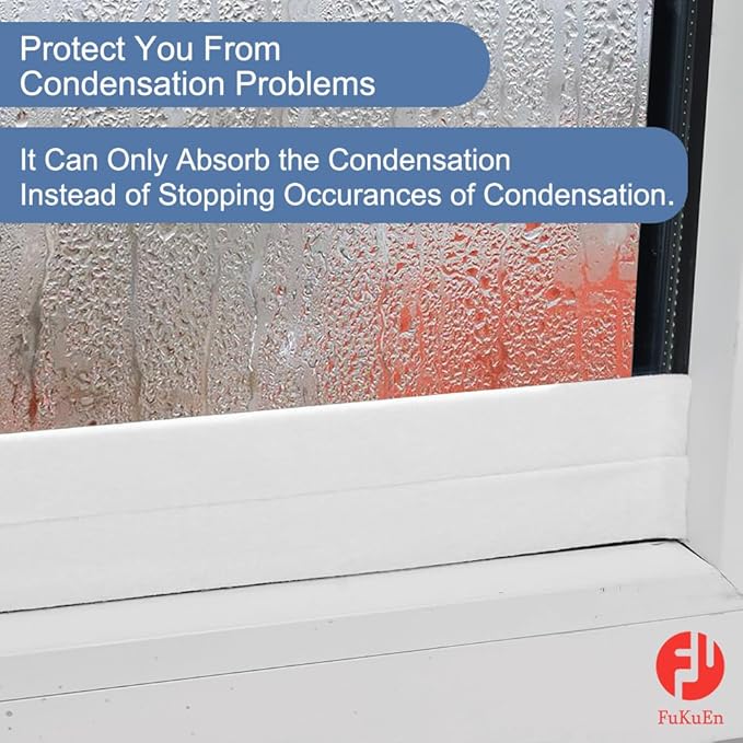 Window Condensation Absorber Weather Stripping Moisture Absorber Strip for RV White Absorbing Water and Keeping Sill Dry 1.18inch*13feet - Image 4