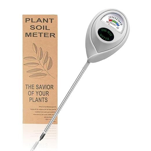 White Soil Moisture Meter, Soil Moisture Monitor for Plants, Soil Hygrometer Moisture Sensor, Plant Water Meter with Guidance for Indoor & Outdoor, Garden, Farm, Lawn Plant Care by Unknown
