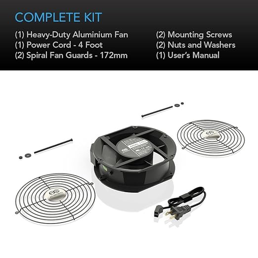 AC Infinity AXIAL 1751, Muffin Fan, 120V AC 172mm x 150mm x 51mm High Speed, UL-Certified for DIY Cooling Ventilation Exhaust Projects - Image 5