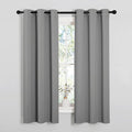 NICETOWN Silver Grey Blackout Curtain Panels for Bedroom, Thermal Insulated Grommet Top Blackout Draperies and Drapes (2 Panels, W34 x L63 inches) by NICETOWN