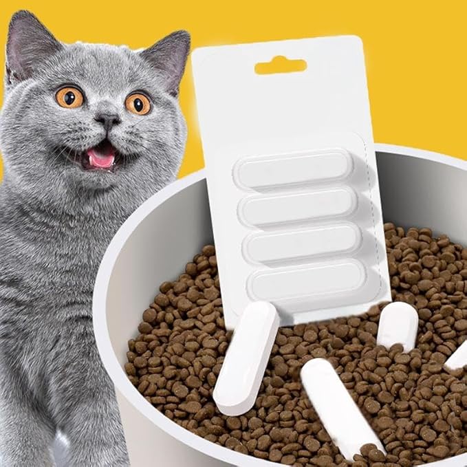 Pet Food Desiccant Strips & Cat Paw Moisture Absorbers Kitchen Items- Food-Grade Silica-Free Dry Food Storage (Strip shape [4 pieces] Food grade moisture absorption.,Large) by Unknown