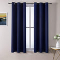 ChrisDowa Small Window Curtains 40 inches Long for Bedroom - Grommet Short Thermal Insulated Room Darkening Curtains for Kitchen (2 Panels, Navy Blue, 29 x 40 Inch) by ChrisDowa