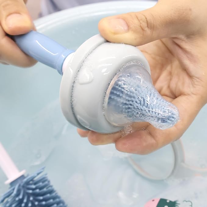 Silicone Cleaning Brush, 12" Long Handle Water Bottle Cleaner for Baby, Sports, Vase, Glassware, and Smaller Diameter Openings - Image 4