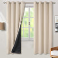 BGment Thermal Insulated 100% Blackout Curtains 69 Inch Length 2 Panels, Total Light Blocking Curtains for Bedroom, Grommet Window Drapes with Thick Black Liner, 55 Inch Wide Each Panel, Champagne by BGment