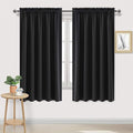 DWCN Blackout Curtains for Living Room Thermal Insulated, Energy Saving & Noise Reducing Bedroom Curtains, Black, W 70x L 63 Inch, Set of 2 Rod Pocket Curtain Panels by DWCN