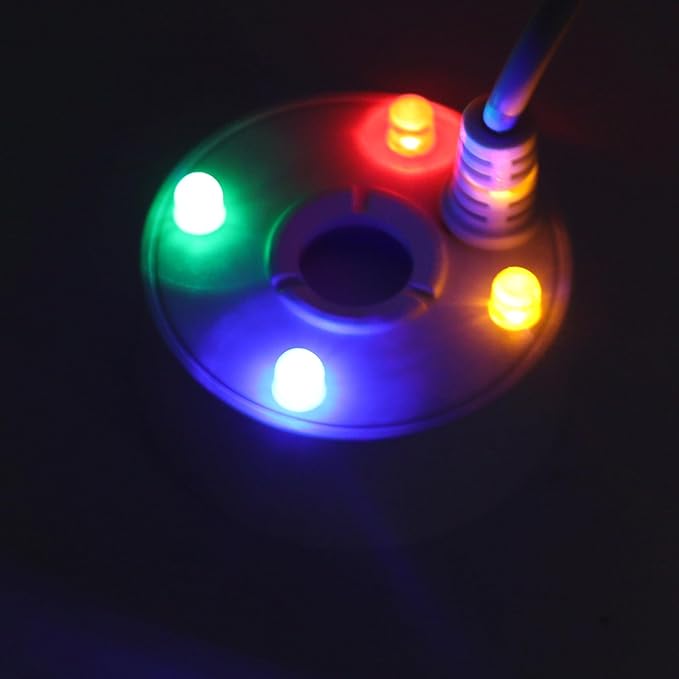 Ultrasonic Mist Maker Fogger, Water Fountain Pond Fog Machine Atomizer Air Humidifier with Colorful LED Lights for Water Fountain Pond Fogger Halloween Party Christmas, Rockery - Image 4