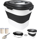 20-50 Lbs Food Storage Containers,Collapsible Rice Container with Wheel Airtight Locking Lid,Flour Storage Container with Small Food Container and Scoop,Suitable for Food,Rice,Pet Food,Flour by DDMOMMYCOLLAPSIBLEFOODSTORAGECONTAINERFAMILY