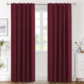 H.VERSAILTEX Christmas Blackout Curtains Thermal Insulated Window Treatment Panels Blackout Drapes for Living Room Back Tab/Rod Pocket Bedroom Draperies (2 Panels, Burgundy, 42 x 84 Inch) by HVERSAILTEX