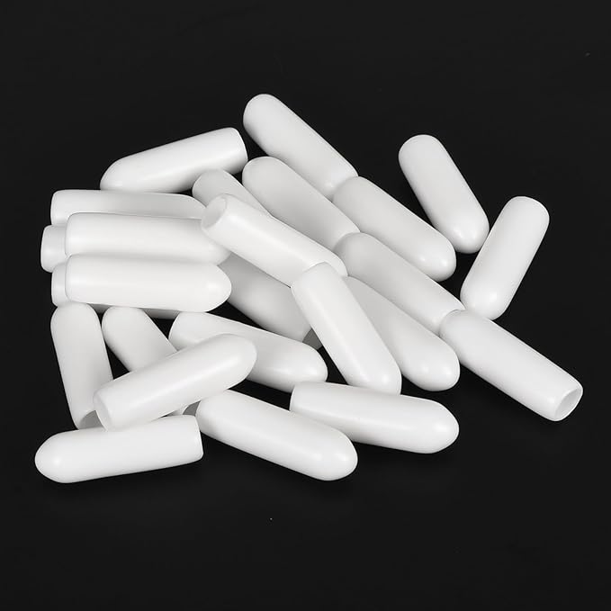 uxcell 20pcs Rubber End Caps 3.5mm ID Vinyl Round End Cap Cover Screw Thread Protectors White - Image 4