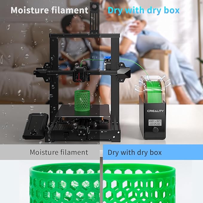 2025 New Creality Official Filament Dryer Box 2.0 with Fans-Christmas Gifts, Upgraded 1KG 3D Printer Material Dehydrator Keep Materials Dry During Printing Storage Drier for PLA PETG ABS TPU Nylon - Image 3