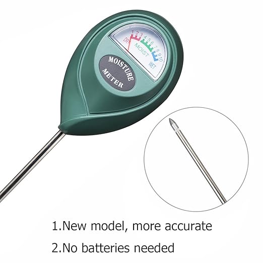 XLUX Soil Moisture Sensor Meter Water Monitor, Hygrometer for Gardening, Farming,Plants, No Batteries Required, 2 Pack - Image 2