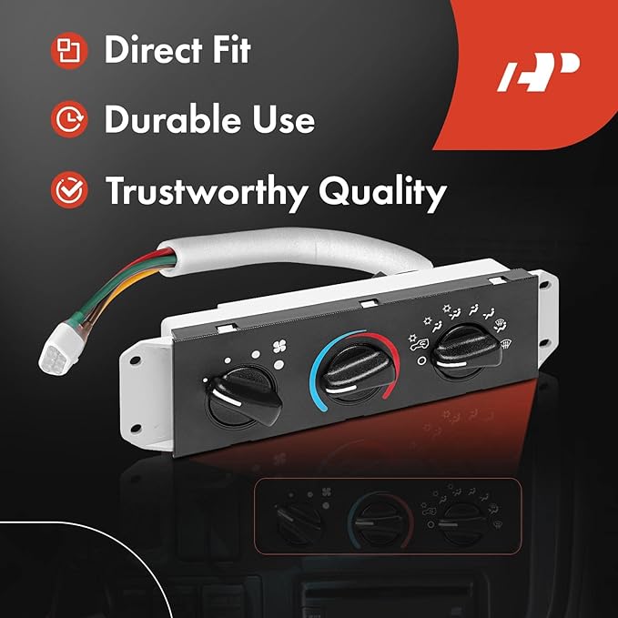 A-Premium HVAC Heater Climate Control Panel Compatible with Jeep Wrangler TJ 1999-2006 with AC - Replaces# 55037473AB - Image 7