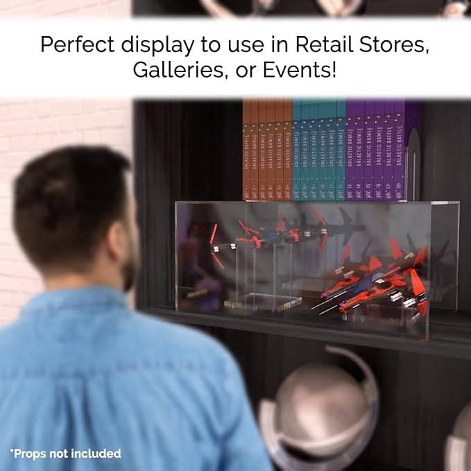 20" x 12" x 9" Clear Acrylic Display Box with One Open Side No Lid Versatile Rectangular One Piece Retail Product Riser or Merchandise Storage Bin by Marketing Holders - Image 3