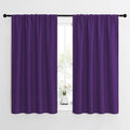 NICETOWN Kitchen Curtains, Short Blackout Curtains & Drapes, Home Decoration Window Treatment Cafe Curtain Panels with Rod Pocket (Royal Purple, 42-inch Wide x 54-inch Long, 2 Panels) by NICETOWN
