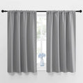 NICETOWN Window Curtains for Bedroom - Home Decoration Thermal Insulated Rod Pocket Blackout Blinds & Drapes for Small Windows (Silver Grey, 2 Panels, W42 x L45 -Inch) by NICETOWN
