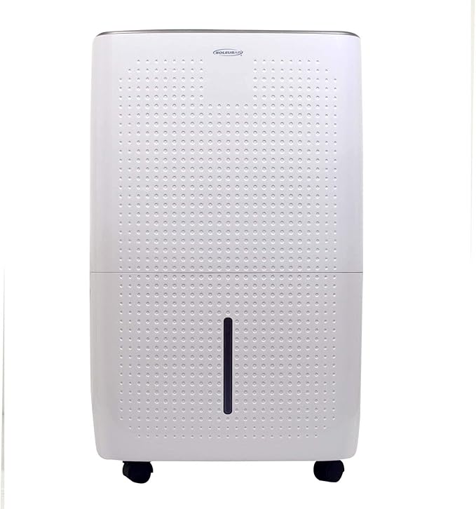 Soleus Air Energy Star Rated 4,500 SqFt., 50 Pint Dehumidifier With Mirage Display and Tri-Pat Safety Technology (50 Pint), White (DSJ-50E-01) by SoleusAir