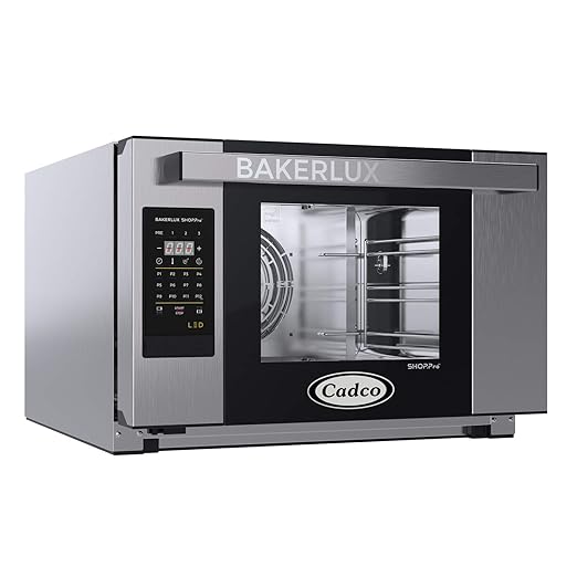 Cadco XAFT-03HS-LD Bakerlux LED Panel Heavy-Duty Countertop Convection Oven with Digital Controls and Humidity, Stainless Steel, NSF, 208-240v, For Commercial Use by Cadco